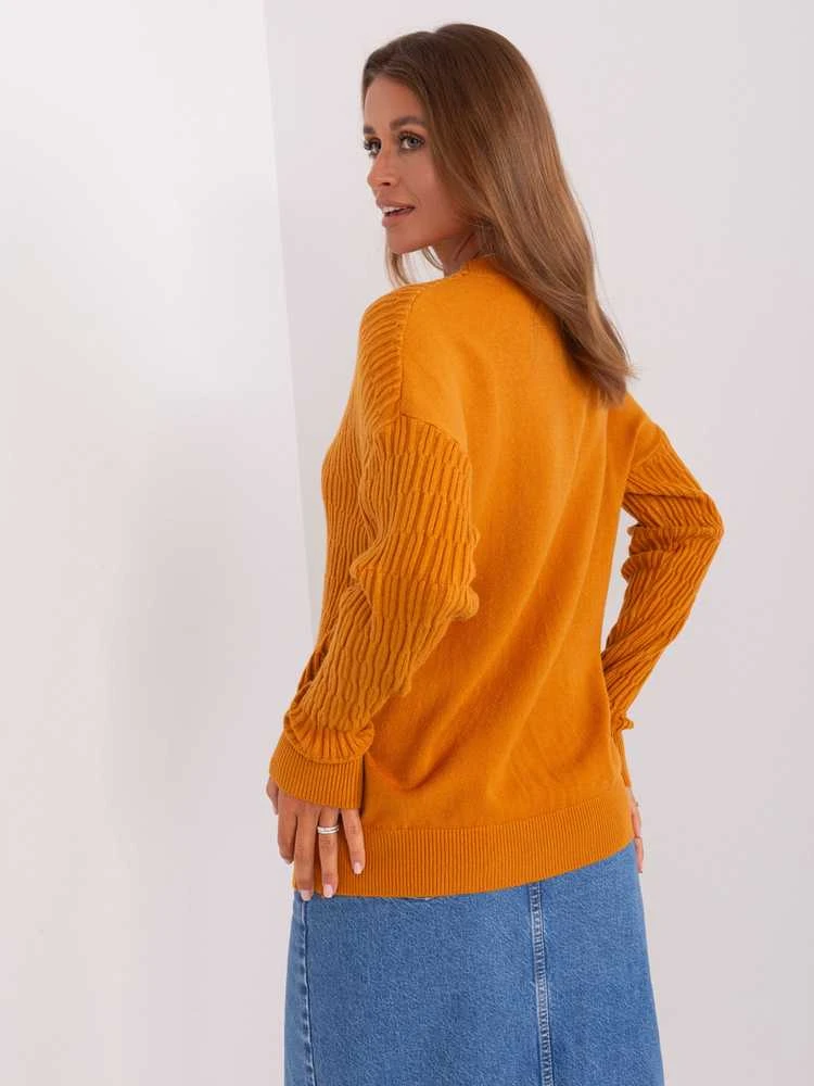 Wool Fashion Italia Megztinis-AT-SW-2338.14P-šviesiai oranžinis