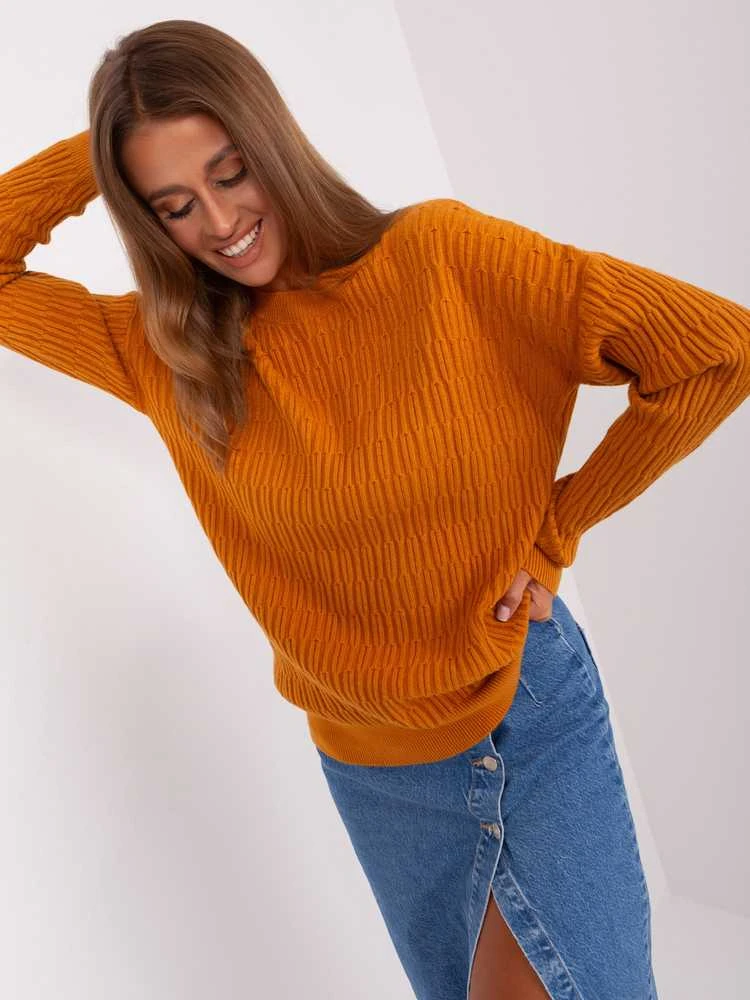 Wool Fashion Italia Megztinis-AT-SW-2338.14P-šviesiai oranžinis