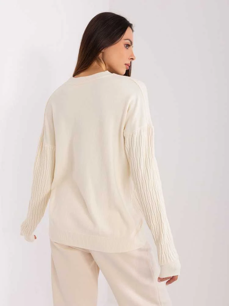 Wool Fashion Italia Megztinis-AT-SW-2338.14P-šviesiai smėlio spalvos