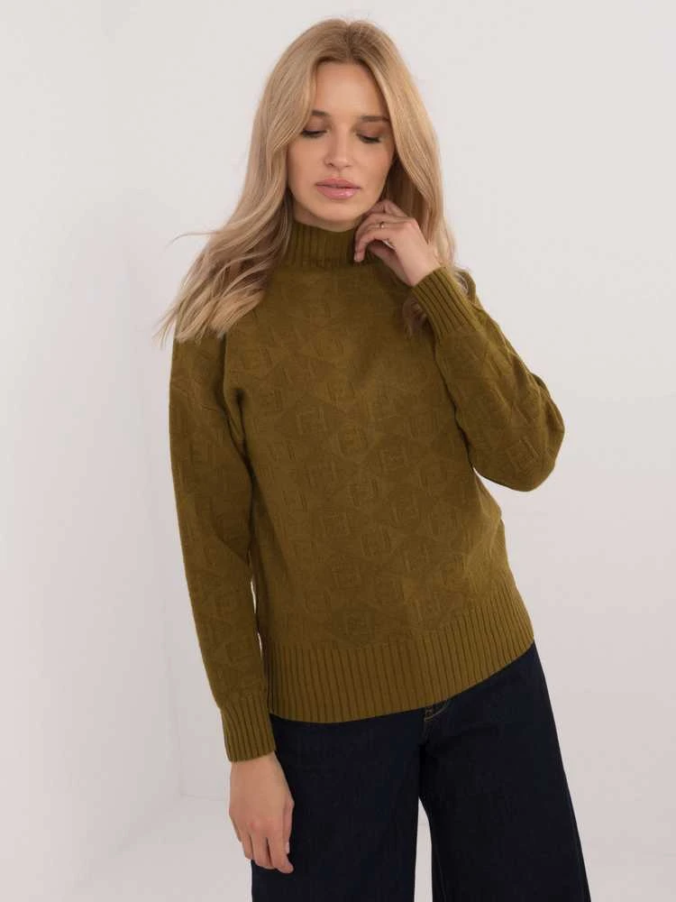 Wool Fashion Italia Megztinis-AT-SW-2339.54-alyvuogių