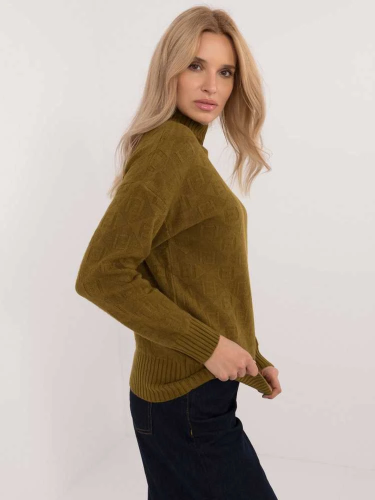 Wool Fashion Italia Megztinis-AT-SW-2339.54-alyvuogių