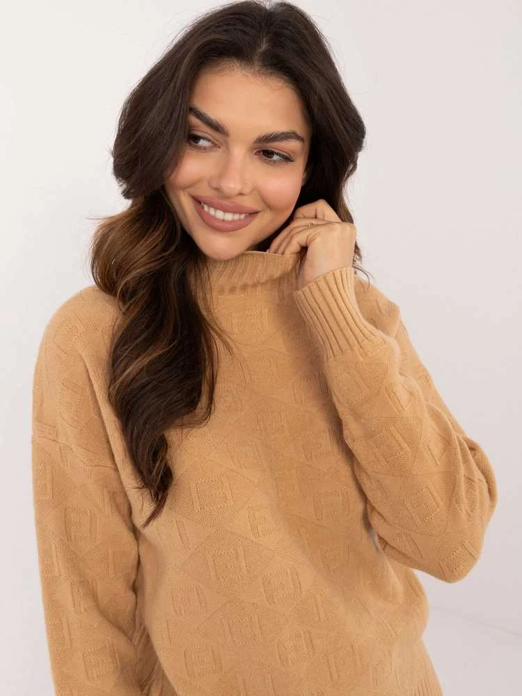 Wool Fashion Italia Megztinis-AT-SW-2339.54-camel