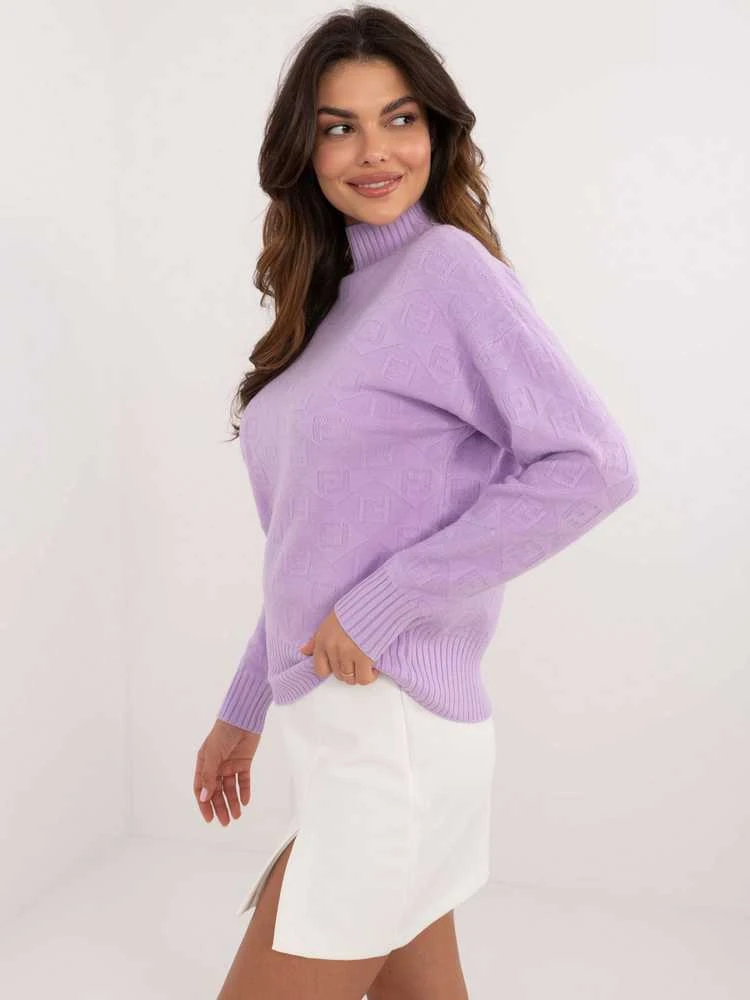 Wool Fashion Italia Megztinis-AT-SW-2339.54-šviesiai violetinis