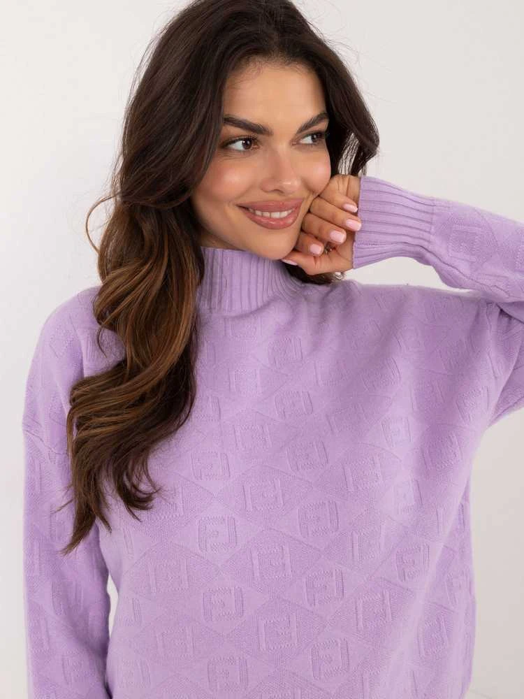 Wool Fashion Italia Megztinis-AT-SW-2339.54-šviesiai violetinis