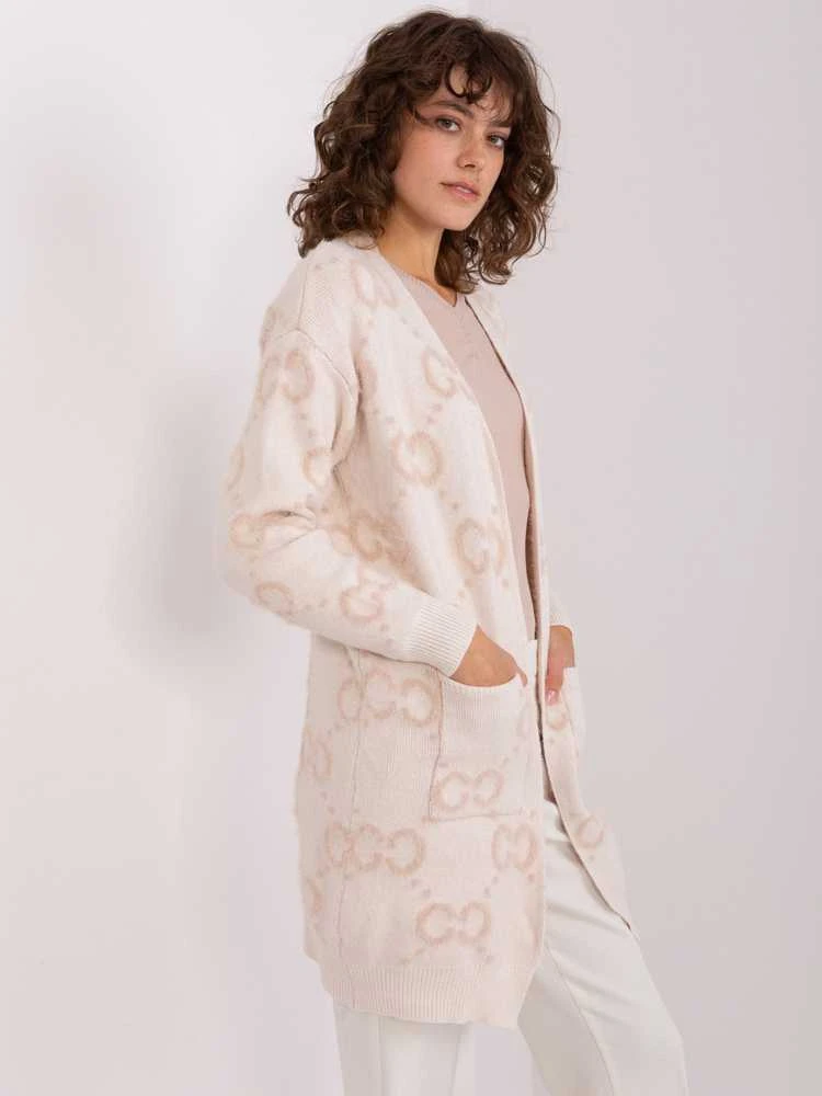 Wool Fashion Italia Megztinis-AT-SW-23401-A.39-smėlio spalvos