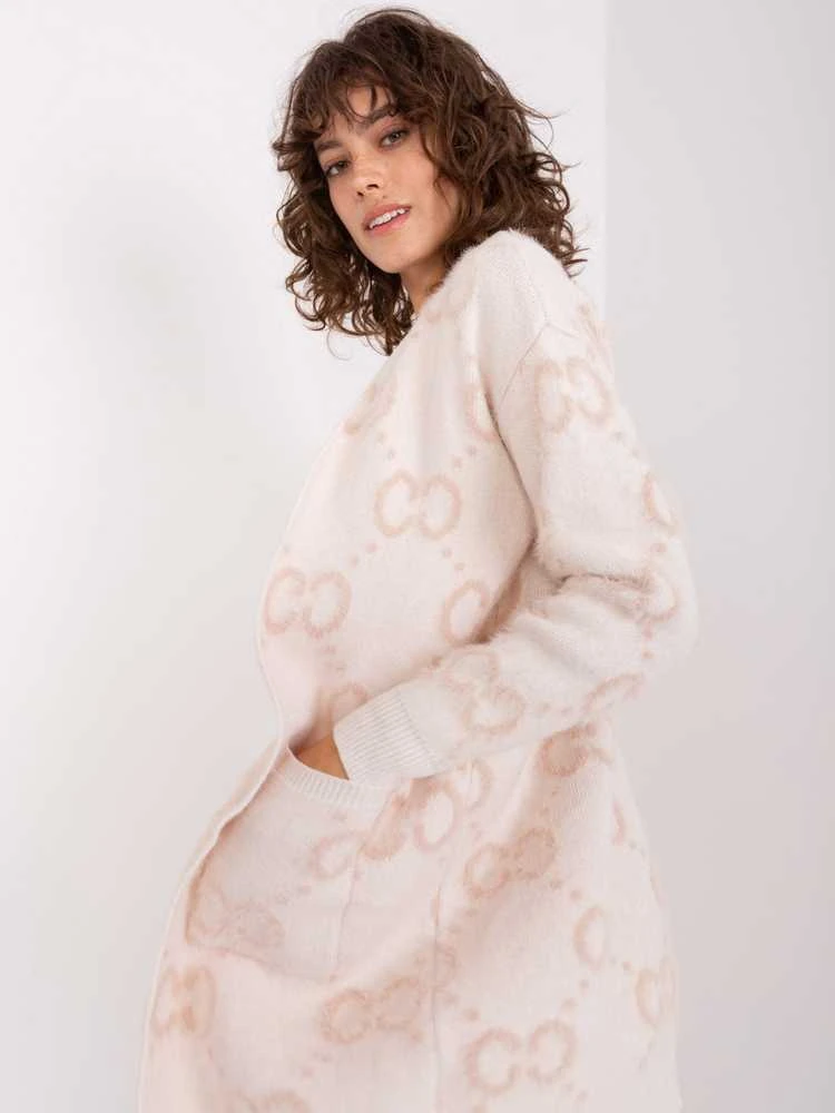 Wool Fashion Italia Megztinis-AT-SW-23401-A.39-smėlio spalvos