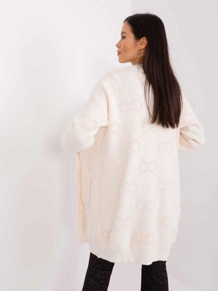 Wool Fashion Italia Megztinis-AT-SW-23401-A.39-šviesiai smėlio spalvos