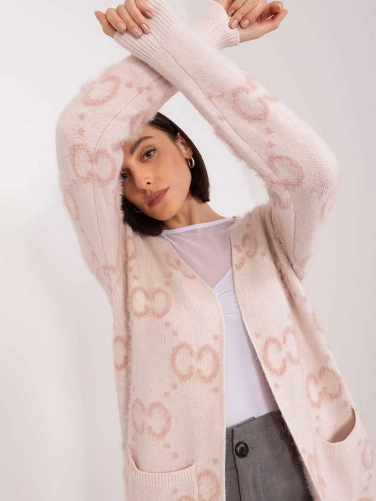 Wool Fashion Italia Megztinis-AT-SW-23401-A.86-šviesiai rožinis