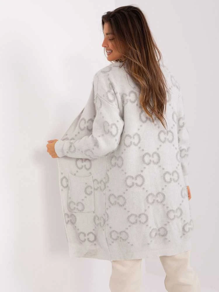 Wool Fashion Italia Megztinis-AT-SW-23401-A.86-šviesiai pilkas