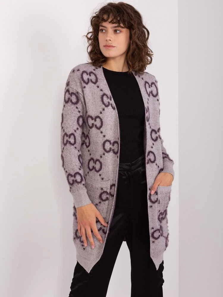 Wool Fashion Italia Megztinis-AT-SW-23401-A.96-tamsiai violetinis