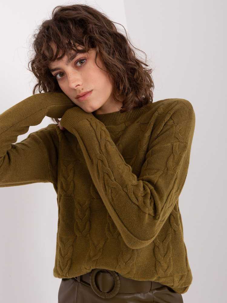 Wool Fashion Italia Megztinis-AT-SW-2340.10-khaki