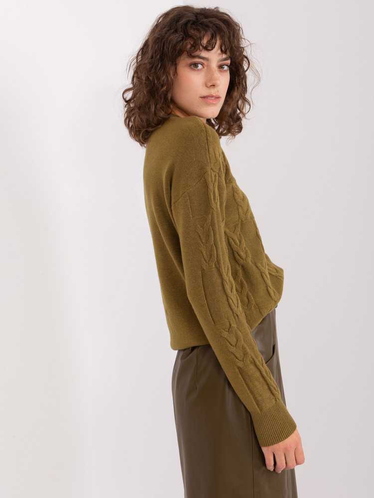 Wool Fashion Italia Megztinis-AT-SW-2340.10-khaki