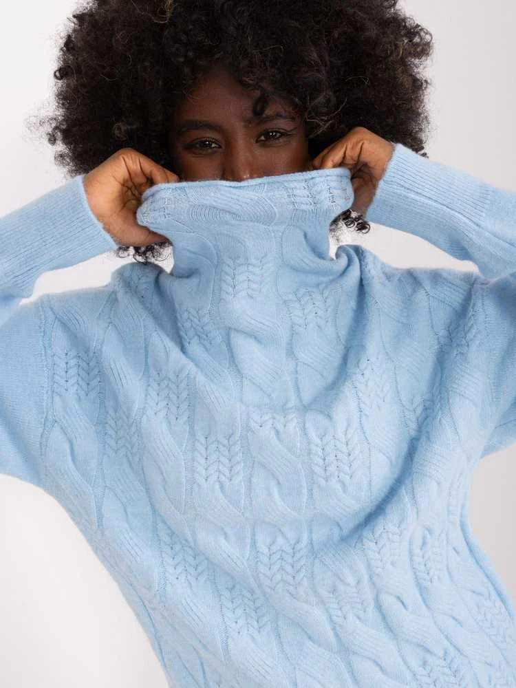 Wool Fashion Italia Megztinis-AT-SW-23401.97P-mėlynas