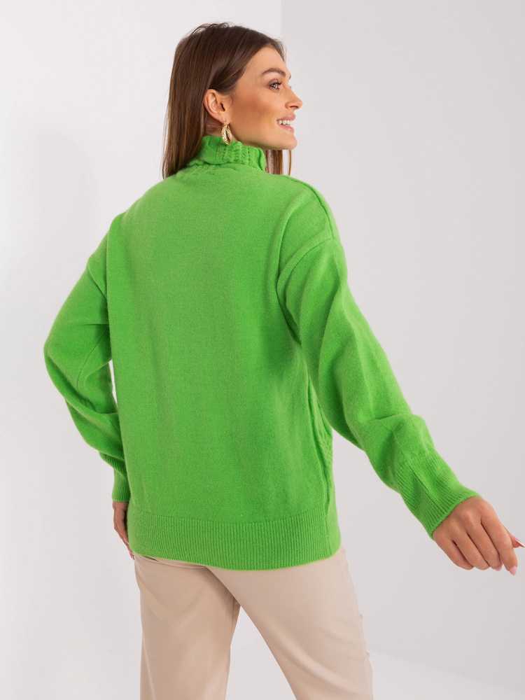 Wool Fashion Italia Megztinis-AT-SW-23401.97P-šviesiai žalias