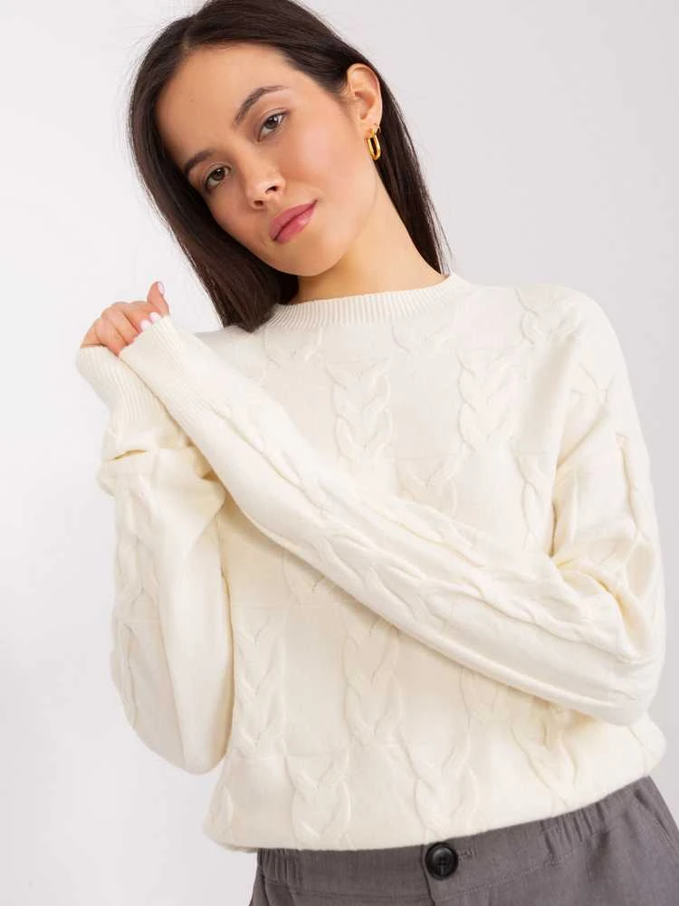 Wool Fashion Italia Megztinis-AT-SW-2340.22-ekru