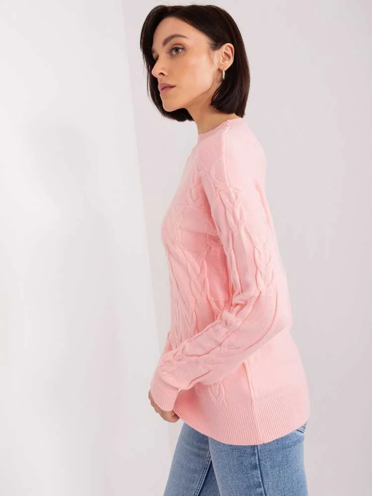 Wool Fashion Italia Megztinis-AT-SW-2340.22-šviesiai rožinis