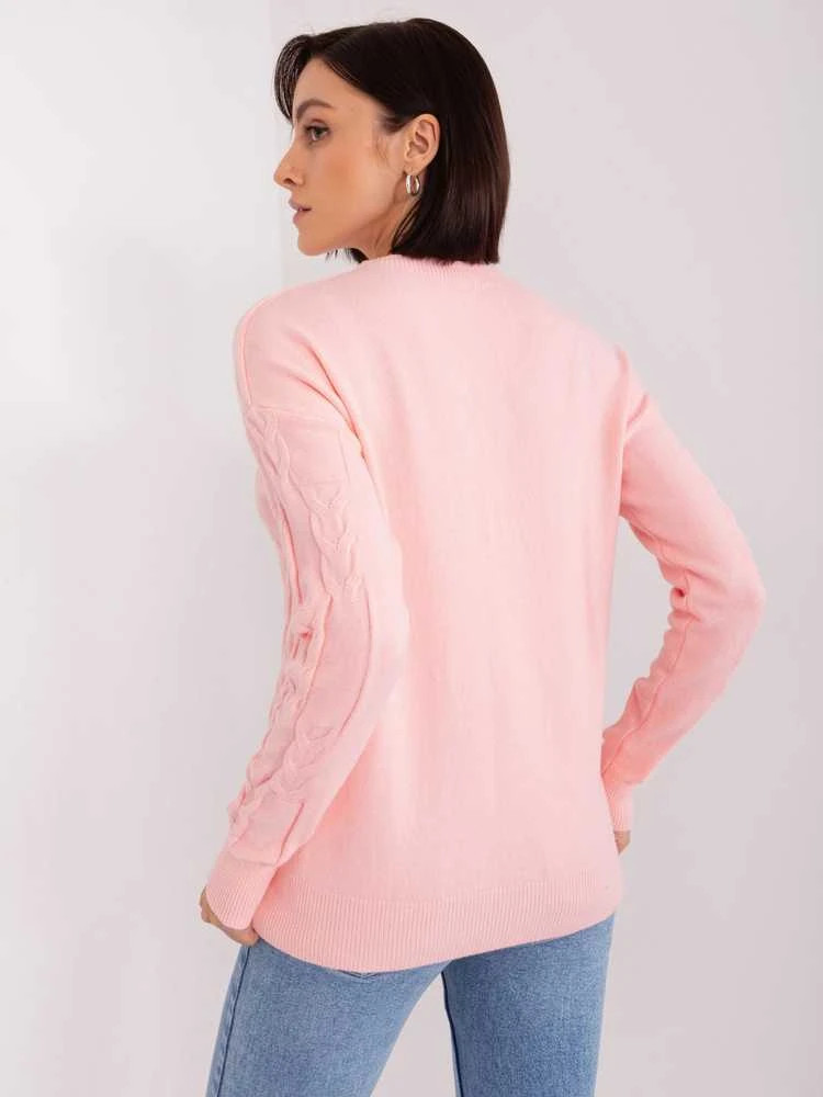 Wool Fashion Italia Megztinis-AT-SW-2340.22-šviesiai rožinis
