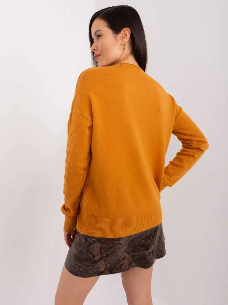 Wool Fashion Italia Megztinis-AT-SW-2340.22-tamsiai geltonas