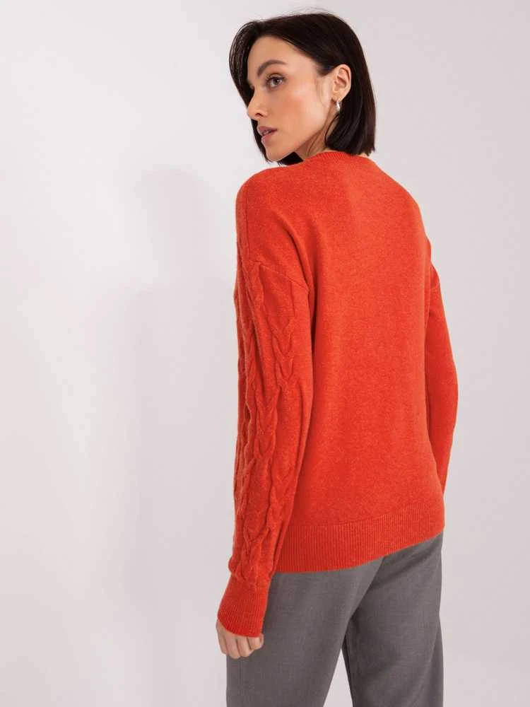 Wool Fashion Italia Megztinis-AT-SW-2340.43-tamsiai oranžinis