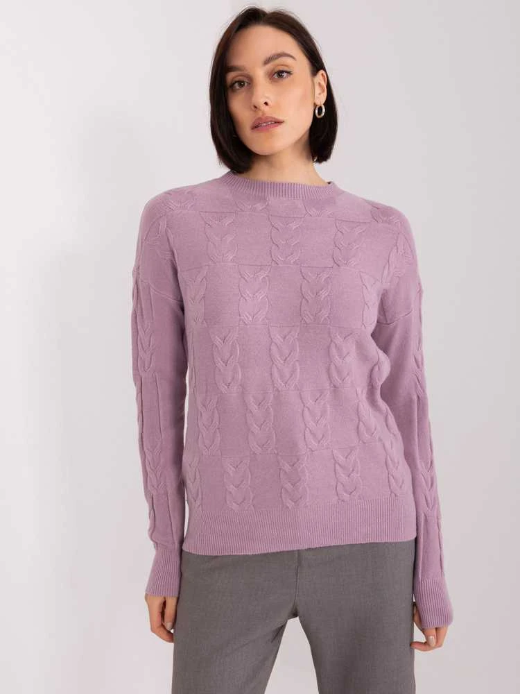 Wool Fashion Italia Megztinis-AT-SW-2340.43-violetinė