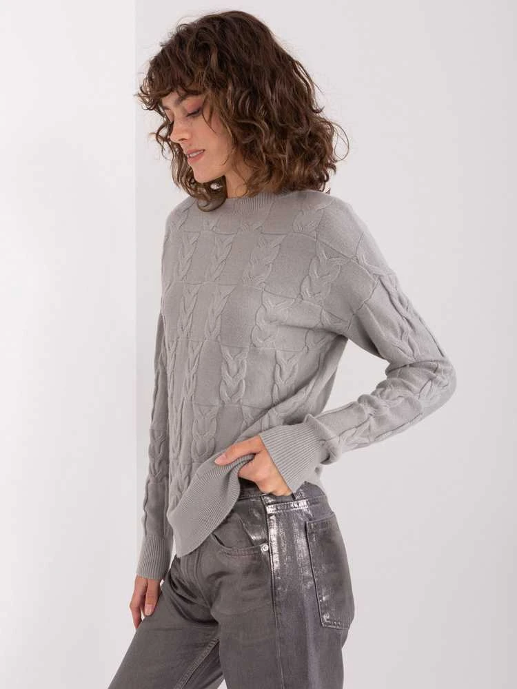 Wool Fashion Italia Megztinis-AT-SW-2340.80-pilkas