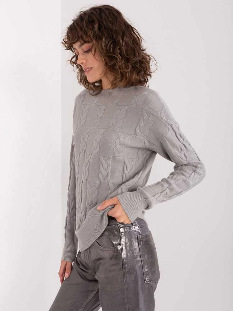 Wool Fashion Italia Megztinis-AT-SW-2340.80-pilkas