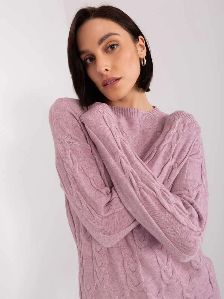 Wool Fashion Italia Megztinis-AT-SW-2340.80-šviesiai violetinis