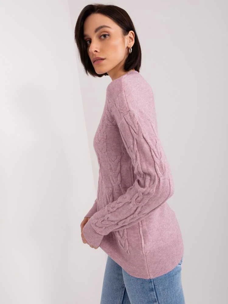 Wool Fashion Italia Megztinis-AT-SW-2340.80-šviesiai violetinis