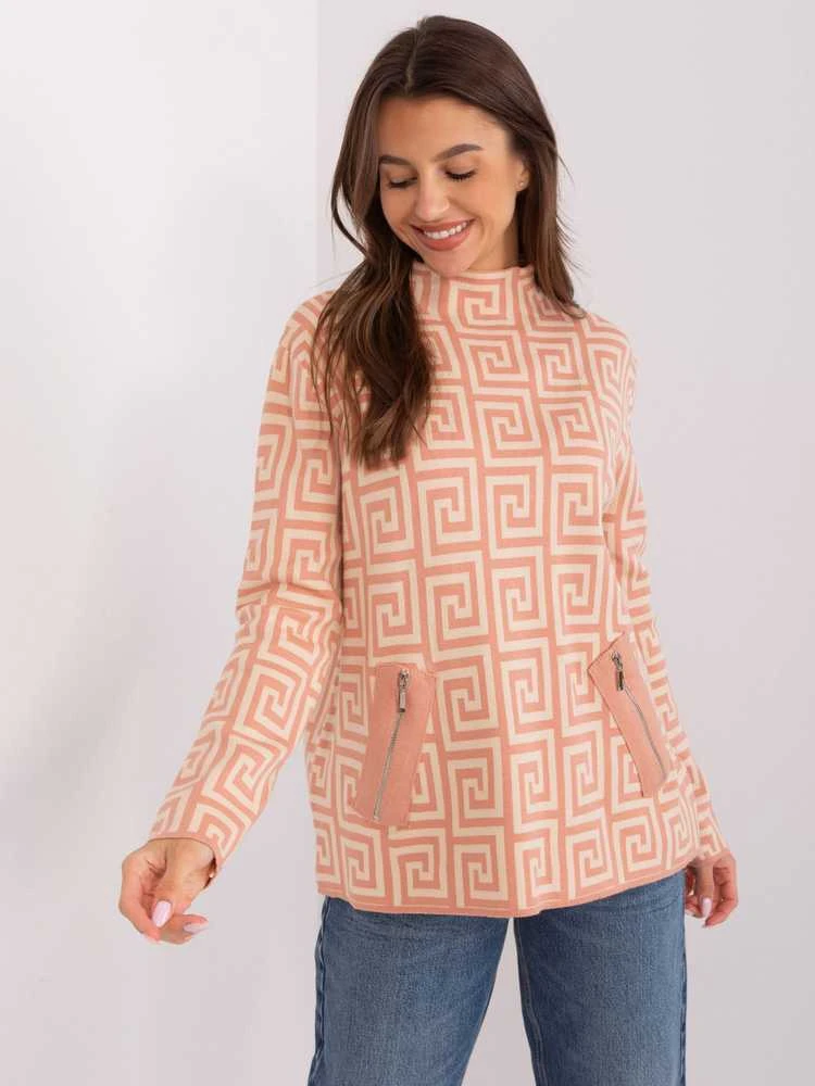 Wool Fashion Italia Megztinis-AT-SW-2341.00P-persikas
