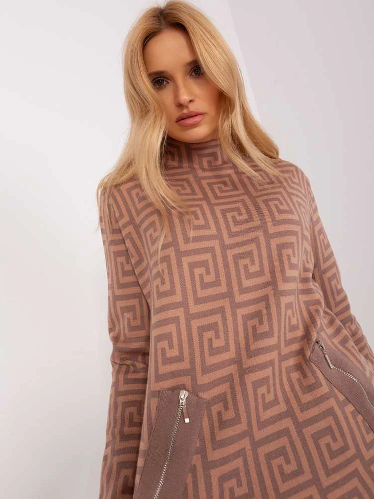 Wool Fashion Italia Megztinis-AT-SW-2341.00P-šviesiai rudas