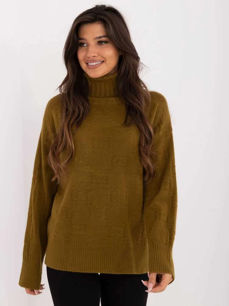 Wool Fashion Italia Megztinis-AT-SW-2342-1,35-alyvuogių