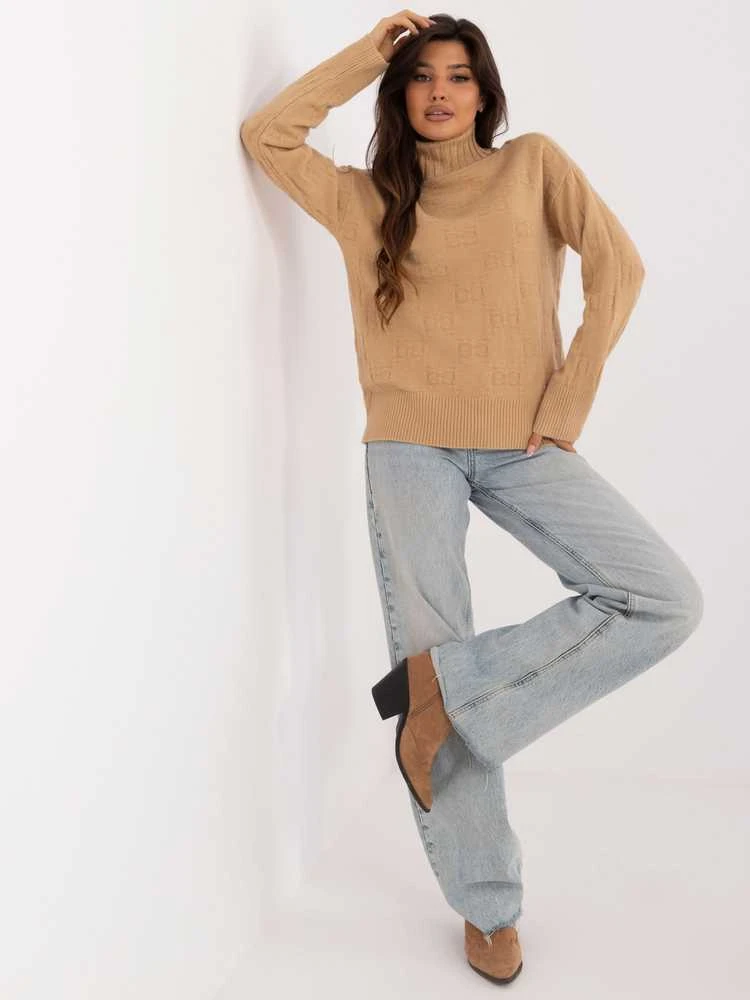Wool Fashion Italia Megztinis-AT-SW-2342-1,35-camel