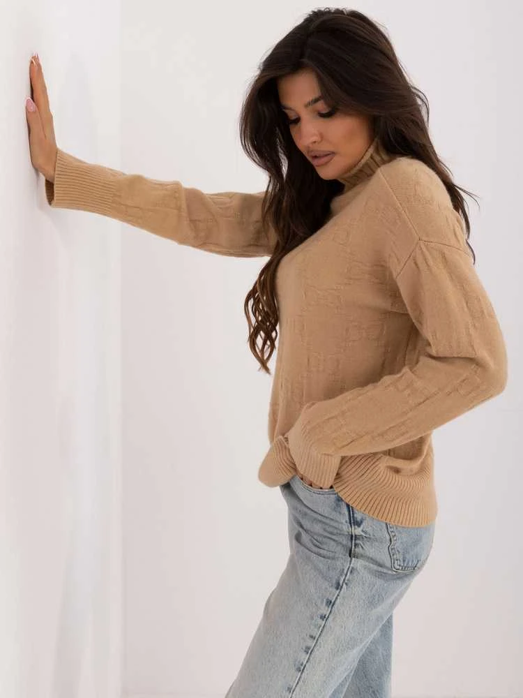 Wool Fashion Italia Megztinis-AT-SW-2342-1,35-camel