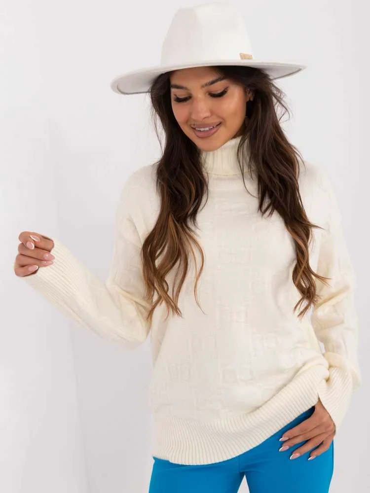Wool Fashion Italia Megztinis-AT-SW-2342-1,35-ekru
