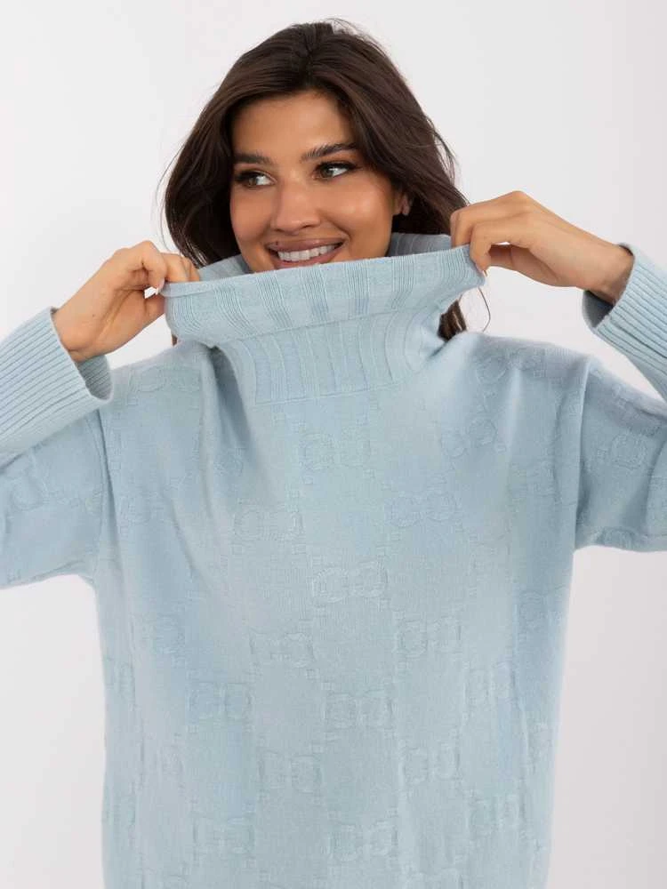 Wool Fashion Italia Megztinis-AT-SW-2342-1,35-mėlynas