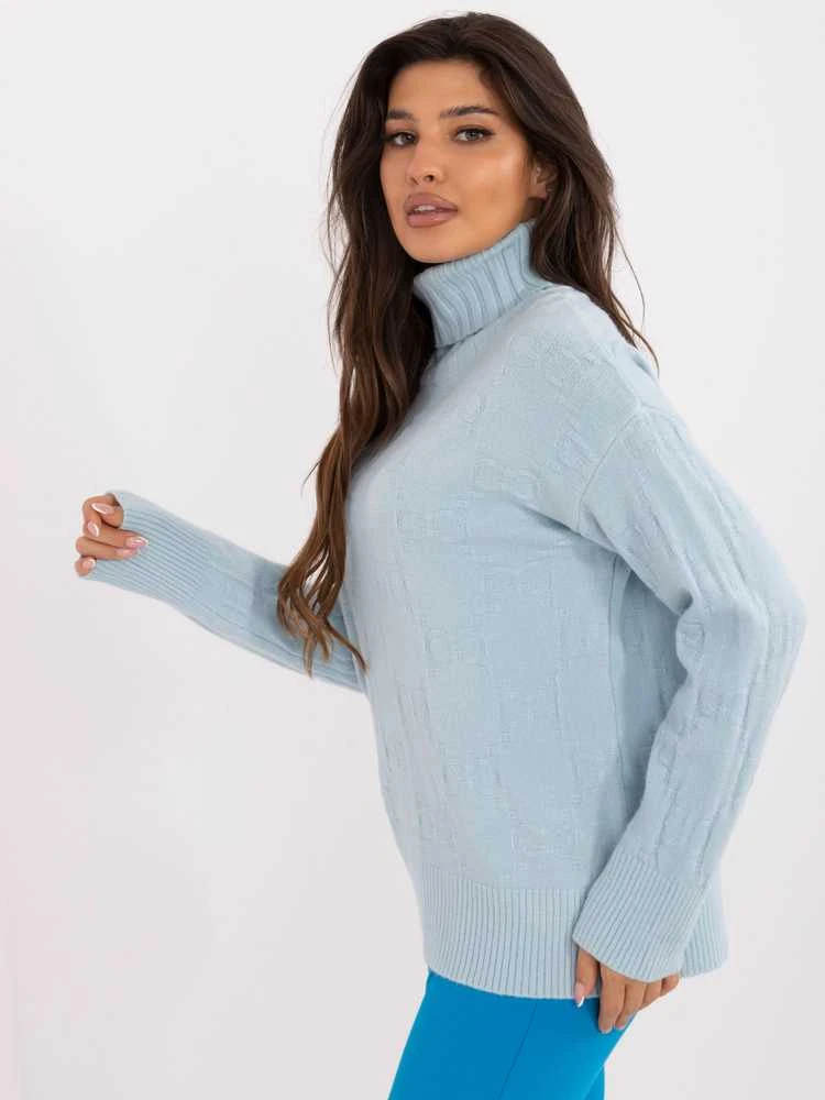 Wool Fashion Italia Megztinis-AT-SW-2342-1,35-mėlynas