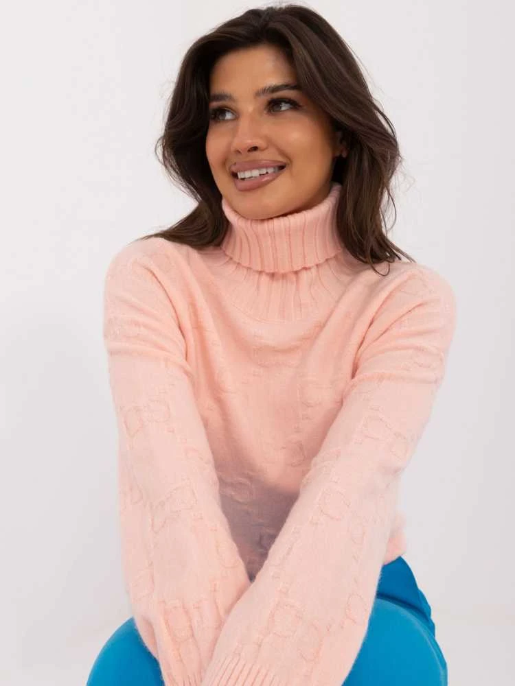 Wool Fashion Italia Megztinis-AT-SW-2342-1,35-persikas