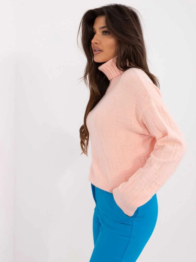 Wool Fashion Italia Megztinis-AT-SW-2342-1,35-persikas