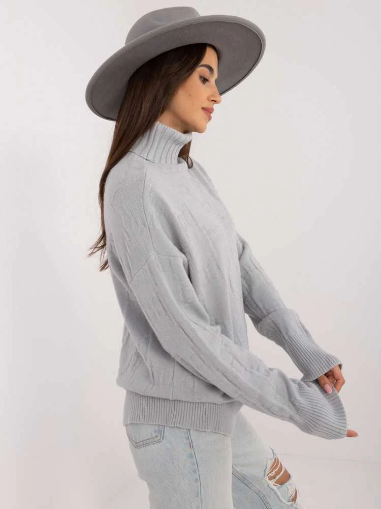 Wool Fashion Italia Megztinis-AT-SW-2342-1,35-pilkas
