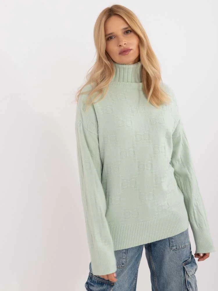 Wool Fashion Italia Megztinis-AT-SW-2342-1,35-pistacijos