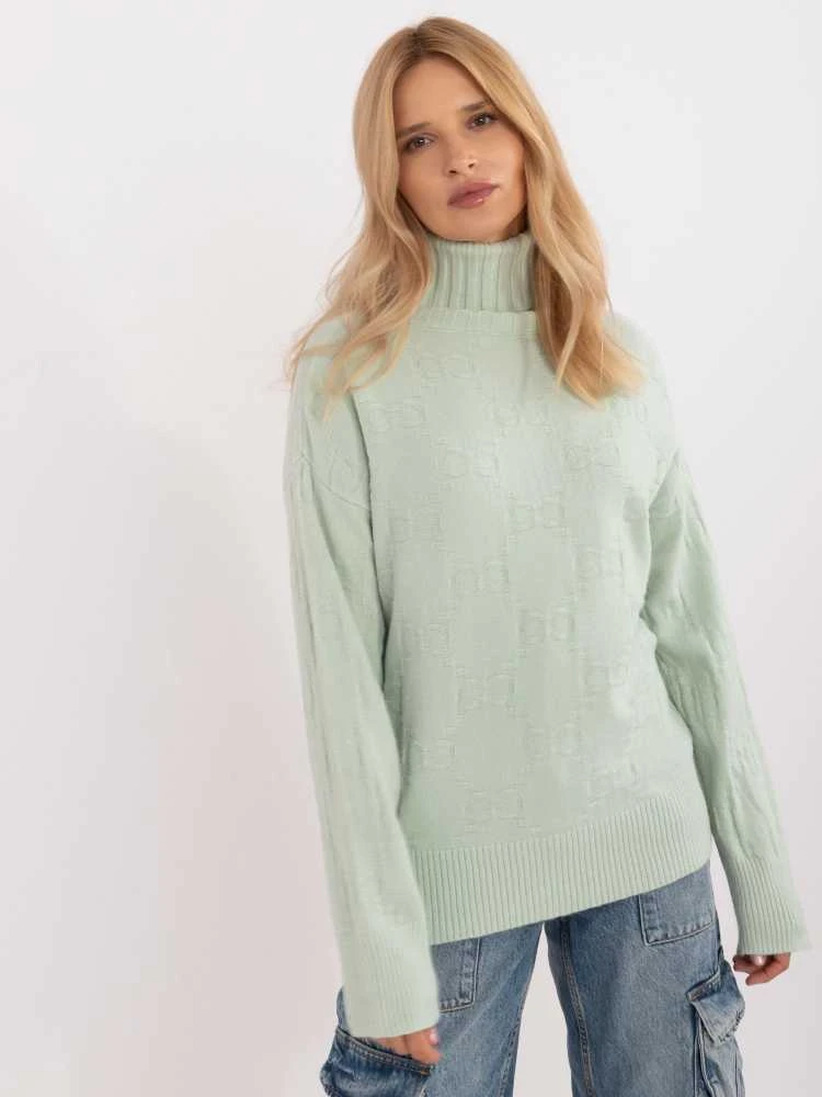 Wool Fashion Italia Megztinis-AT-SW-2342-1,35-pistacijos