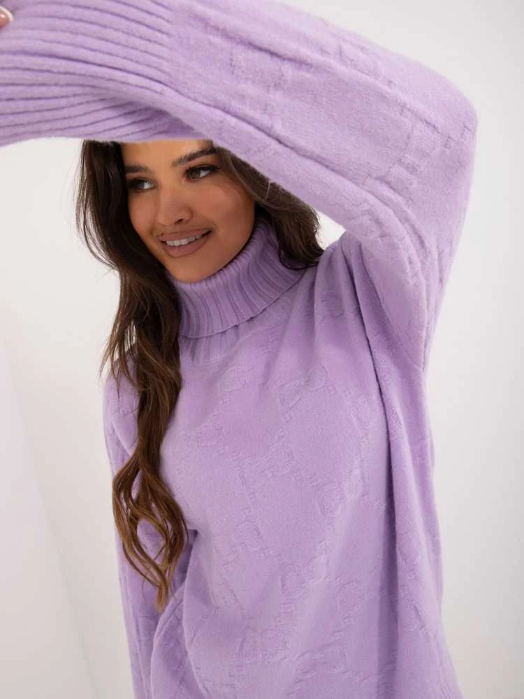 Wool Fashion Italia Megztinis-AT-SW-2342-1,35-šviesiai violetinis