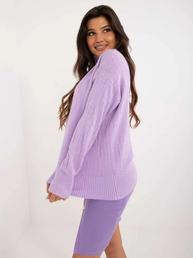 Wool Fashion Italia Megztinis-AT-SW-2342-1,35-šviesiai violetinis