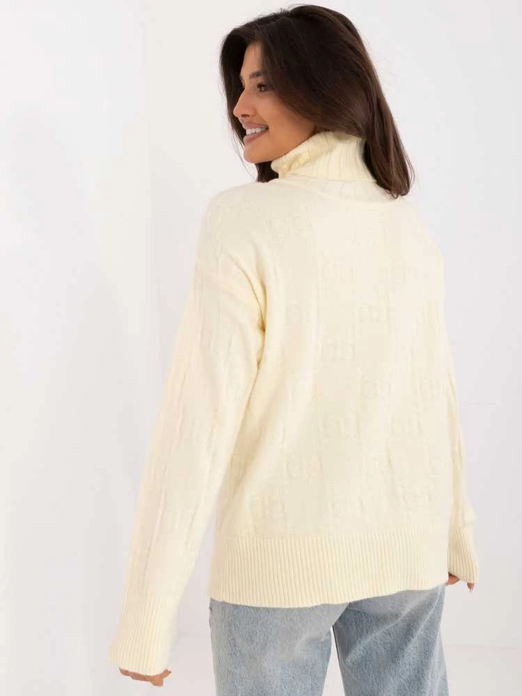 Wool Fashion Italia Megztinis-AT-SW-2342-1,35-šviesiai geltonas
