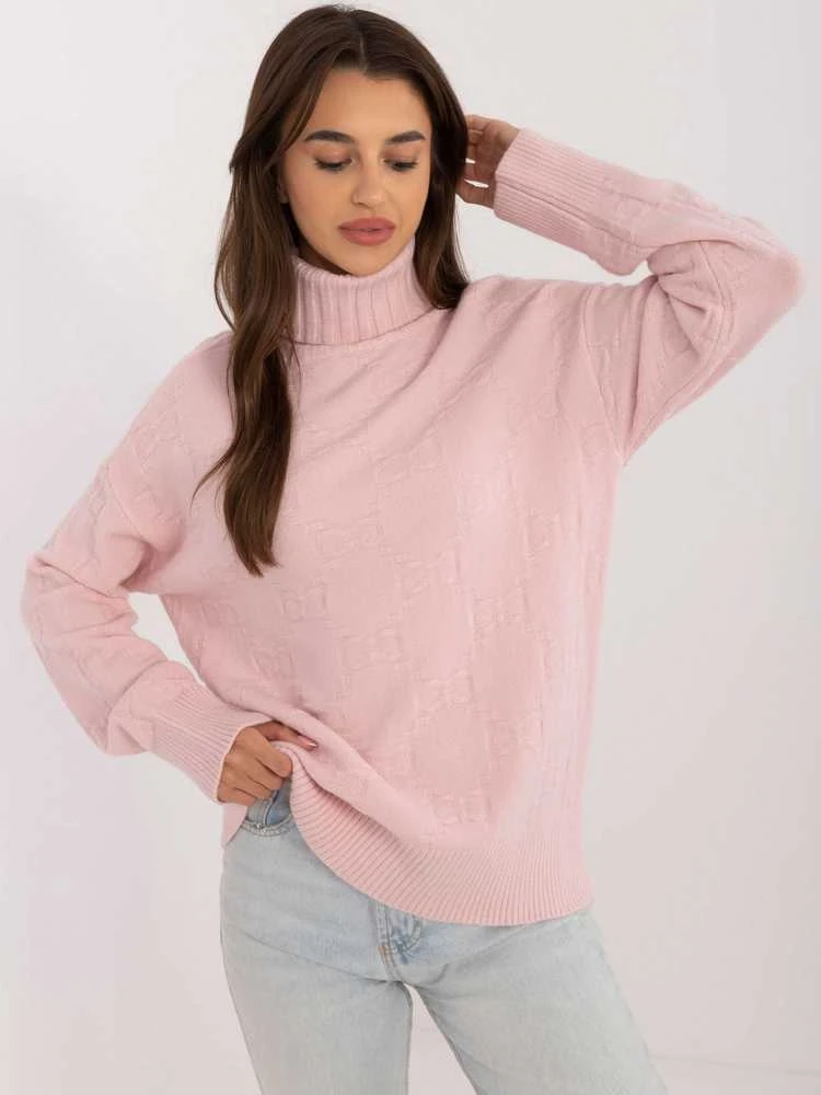 Wool Fashion Italia Megztinis-AT-SW-2342-1,35-šviesiai rožinis