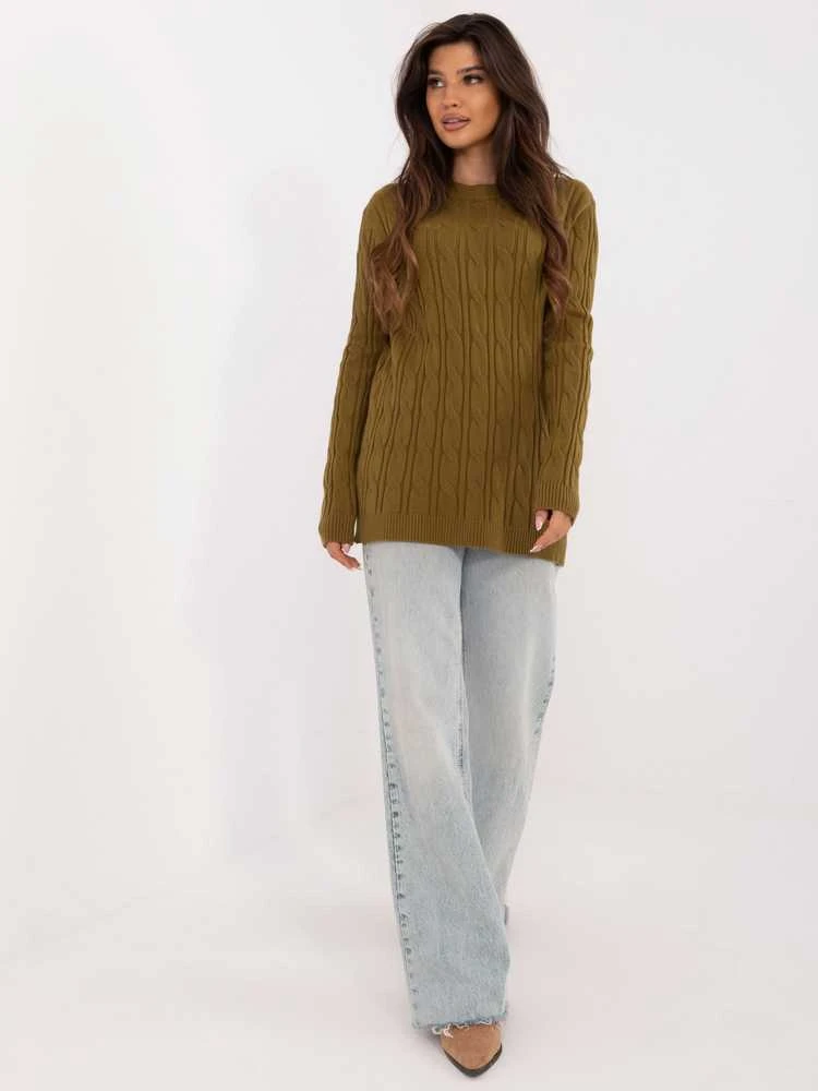 Wool Fashion Italia Megztinis-AT-SW-2343.88-alyvuogių