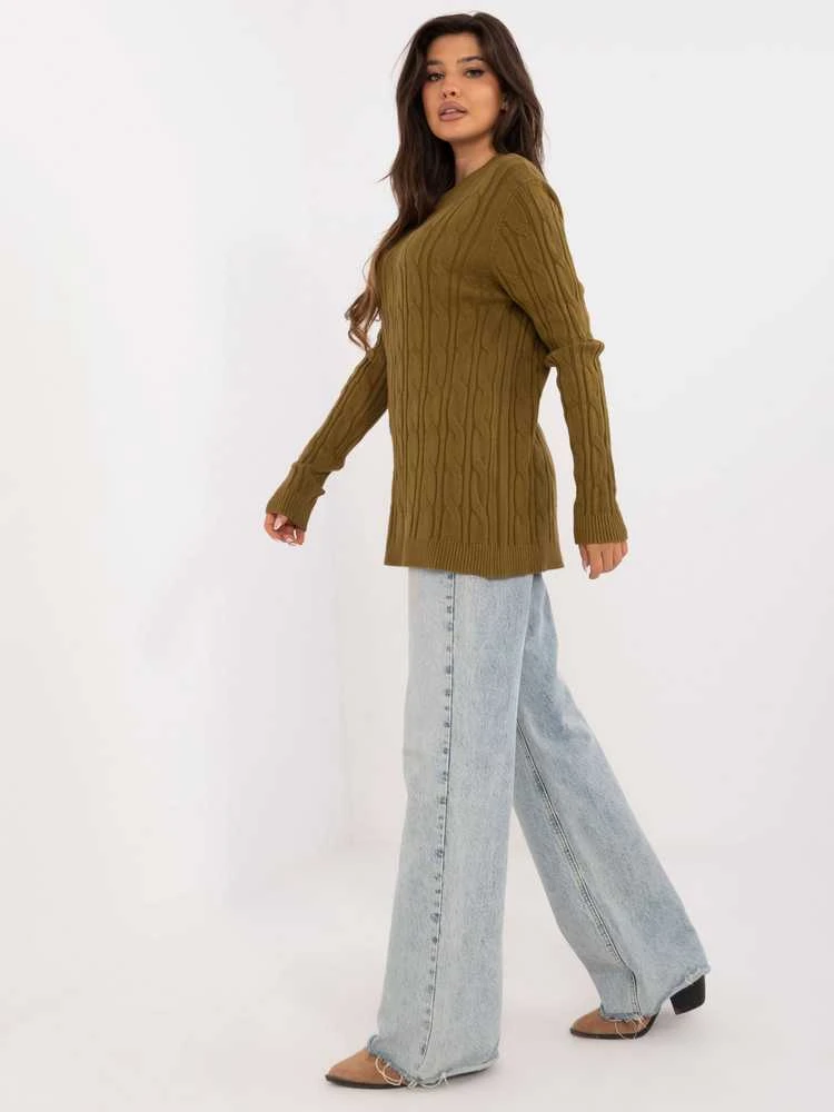 Wool Fashion Italia Megztinis-AT-SW-2343.88-alyvuogių