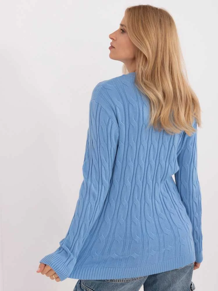 Wool Fashion Italia Megztinis-AT-SW-2343.88-mėlynas