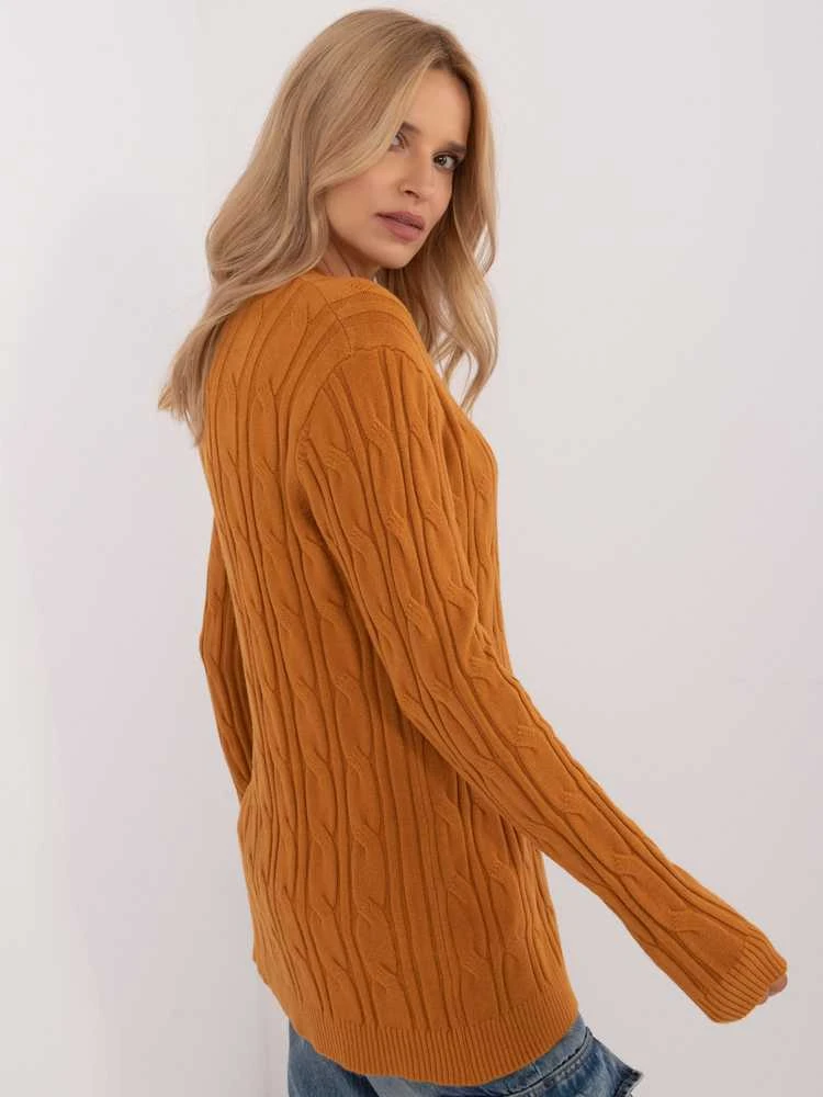 Wool Fashion Italia Megztinis-AT-SW-2343.88-tamsiai geltonas
