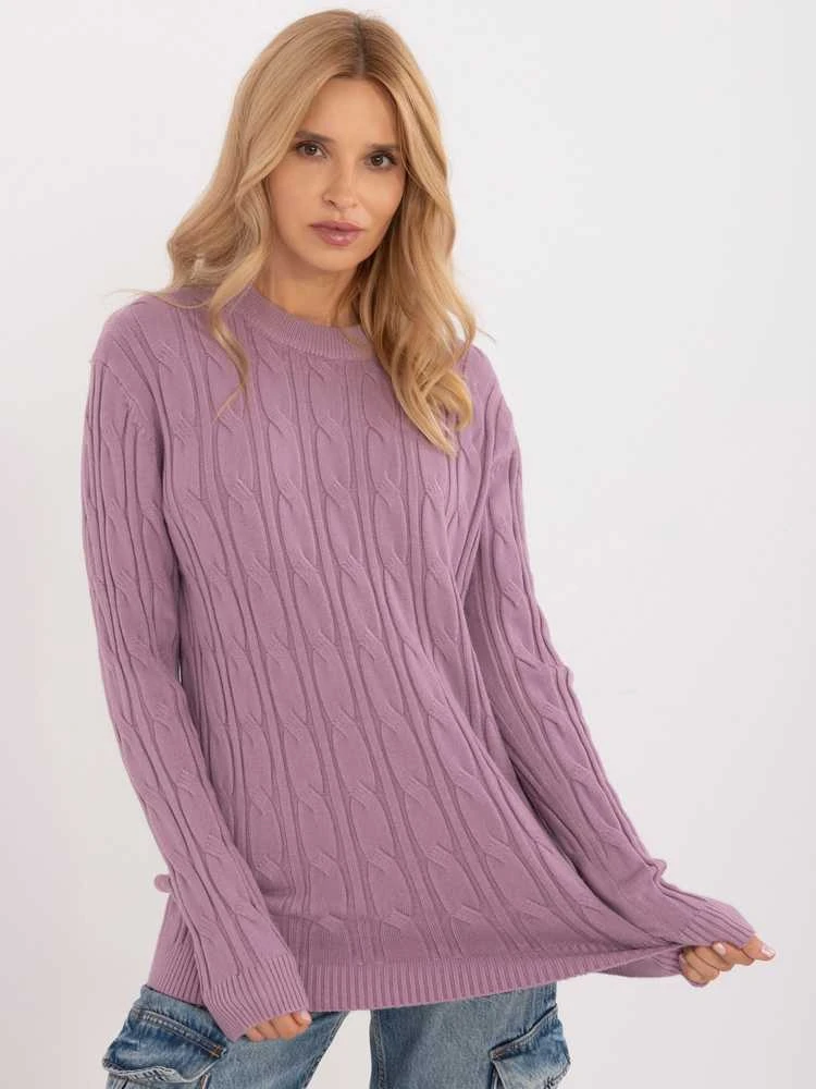 Wool Fashion Italia Megztinis-AT-SW-2343.88-violetinė